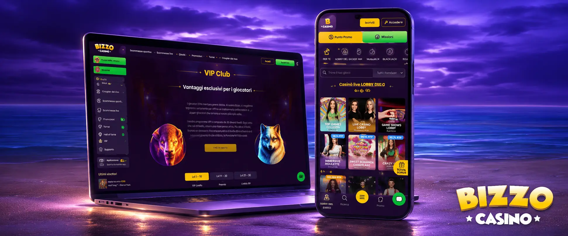 Esperienza mobile Bizzo Casino