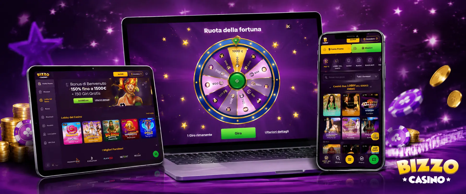 Come accedere a Bizzo Casino